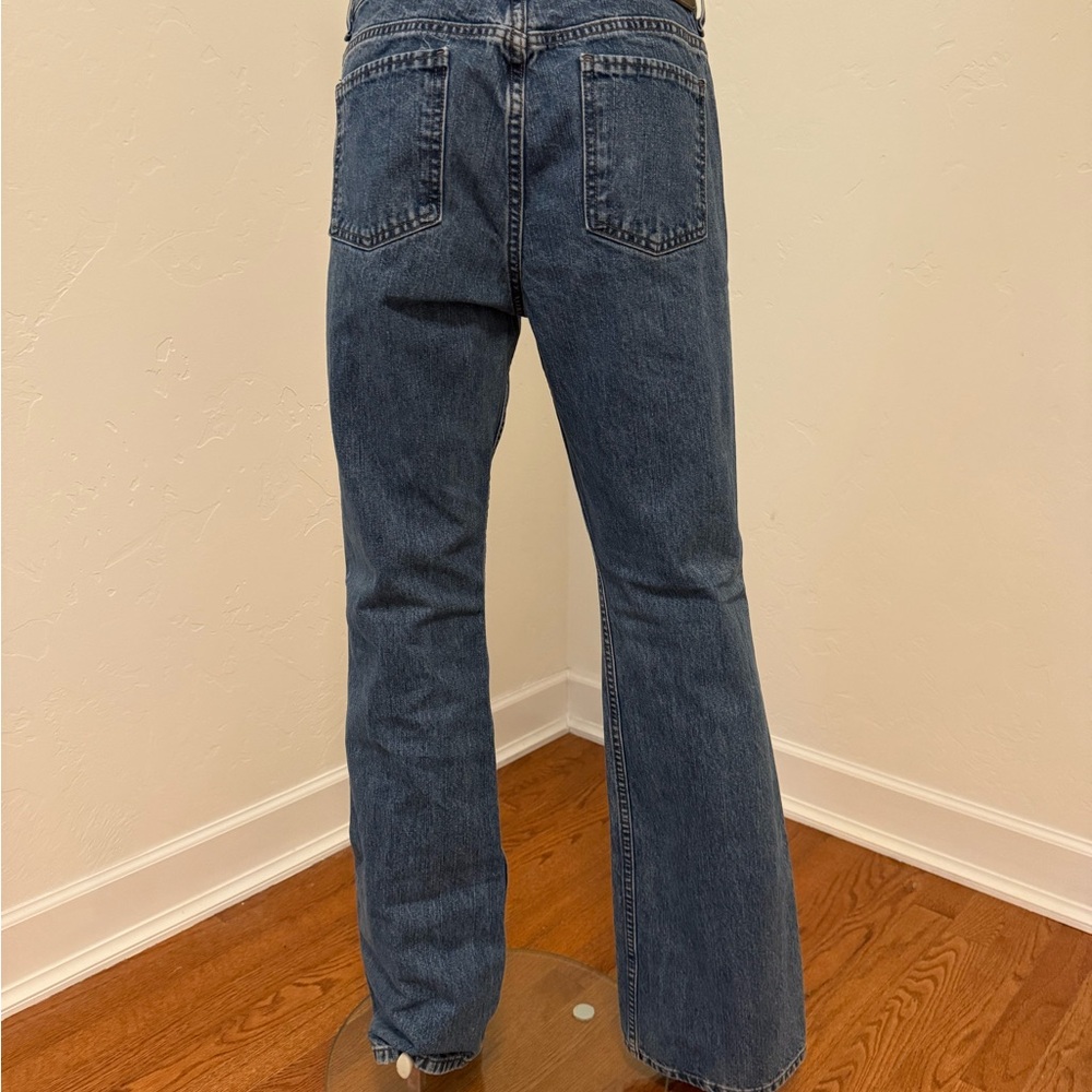 Calvin Klein Vintage Y2K Flare Doublestone Mid-Rise Cotton Denim Jeans Size 6 - Picture 3 of 9
